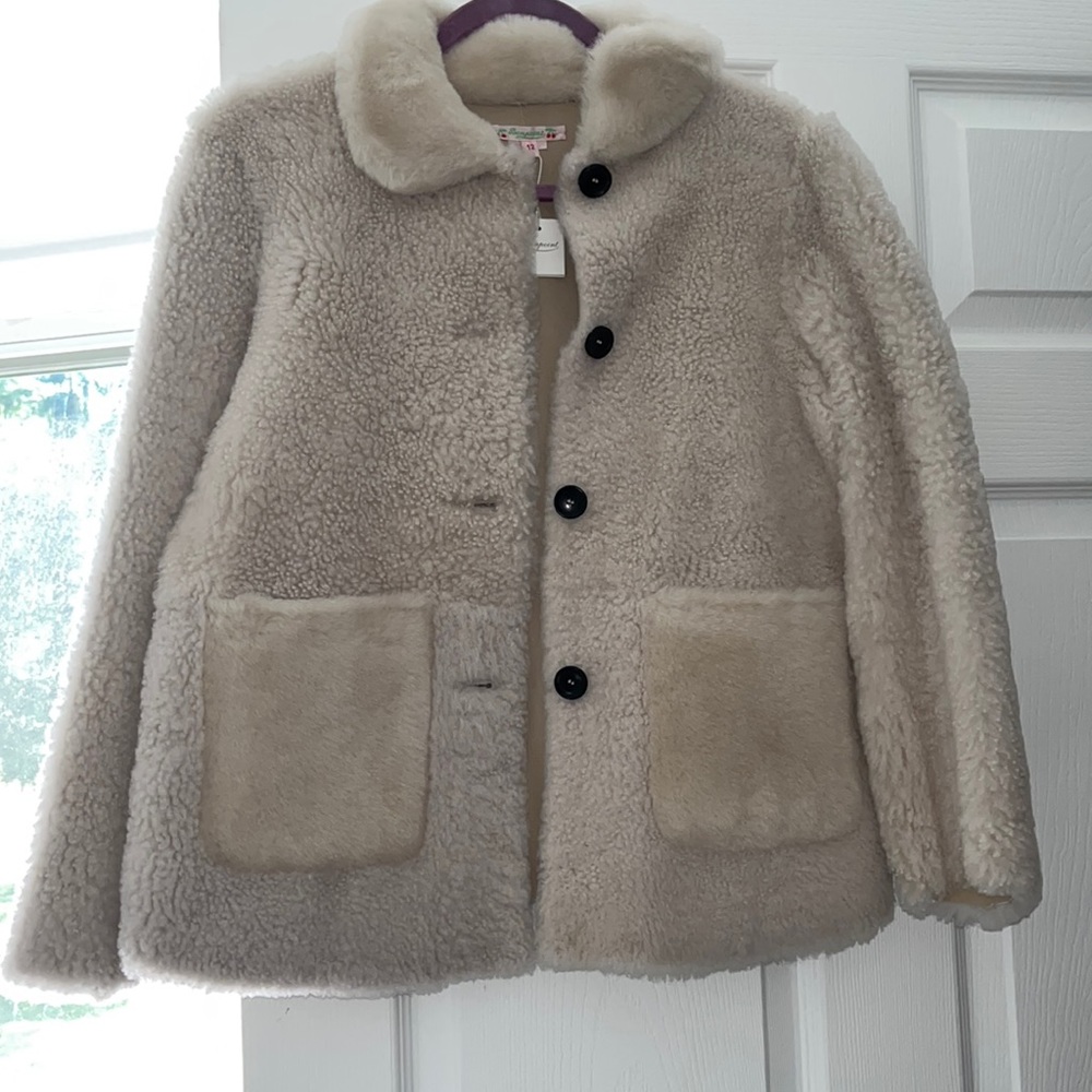 Shearling coat reversible- size 12